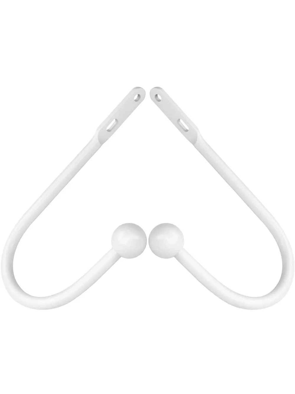 White Curtain Holdback Hooks